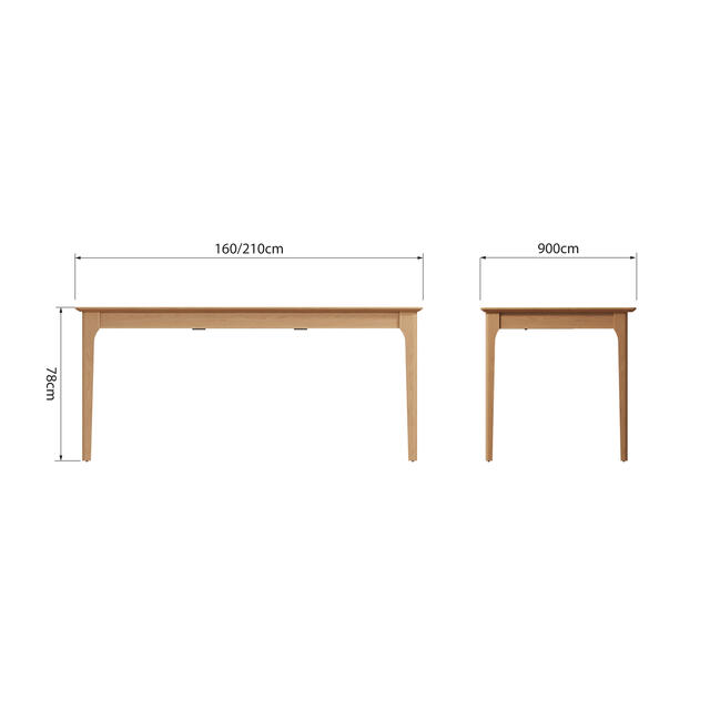 Amalfi 1.6 mtr Butterfly Extending Dining Table