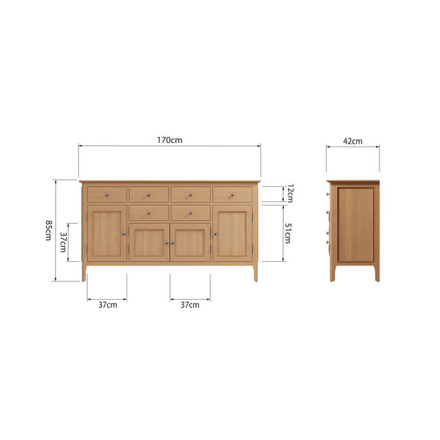Amalfi 4 Door Sideboard Amalfi 4 Door Sideboard