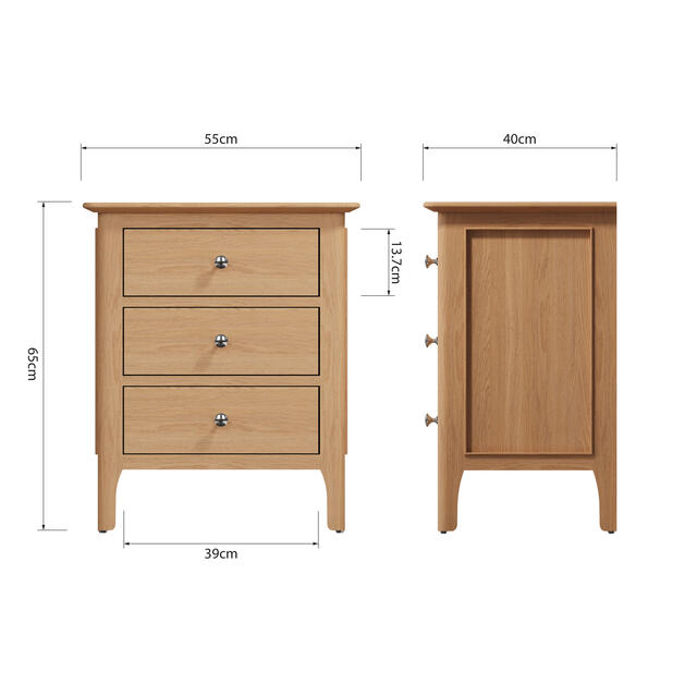 Amalfi Extra Large Bedside Cabinet Amalfi Extra Large Bedside Cabinet