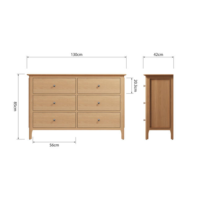 Amalfi 6 Drawer Chest