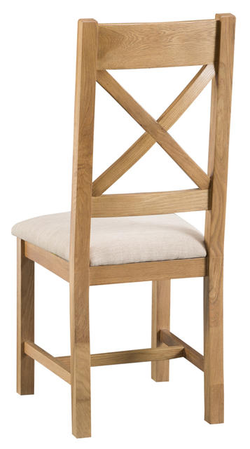 Roma Cross Back Chair with Fabric Seat