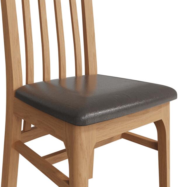 Amalfi Slat Back Chair with PU Seat