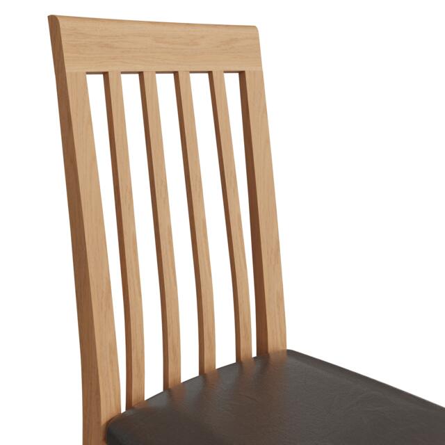 Amalfi Slat Back Chair with PU Seat