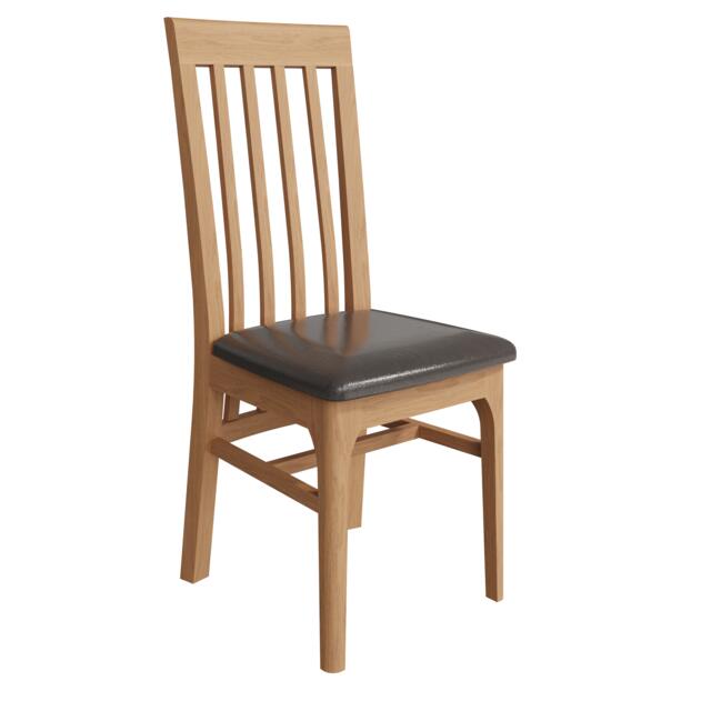 Amalfi Slat Back Chair with PU Seat