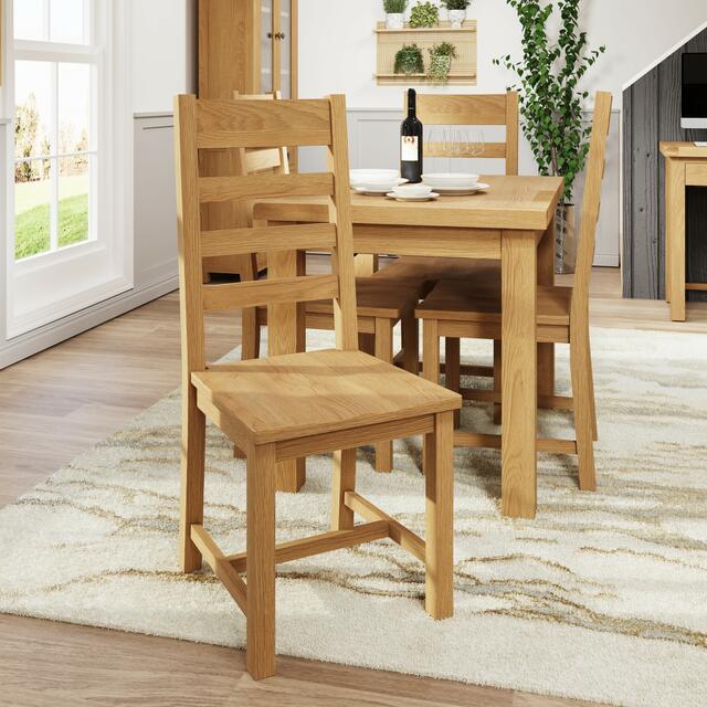 Roma Ladder Back Chair with Wooden Seat