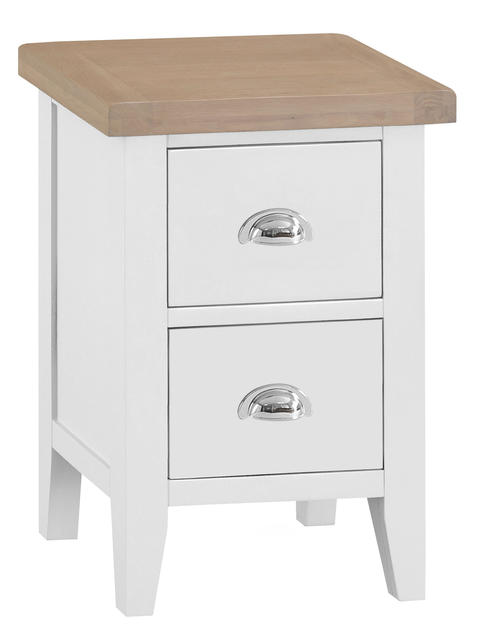 Verona White Small Bedside Cabinet