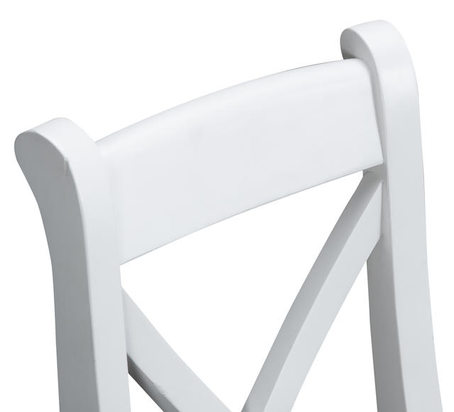 Verona White Cross Back Chair with Fabric