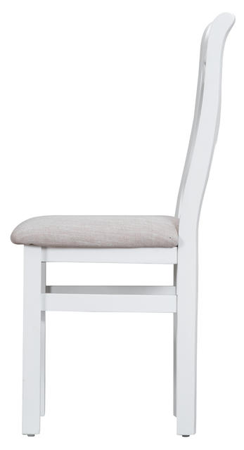 Verona White Cross Back Chair with Fabric
