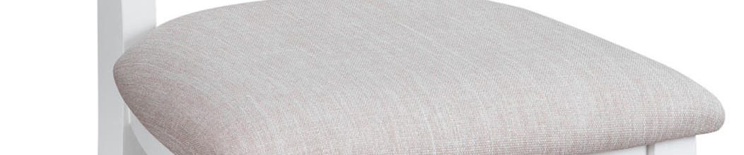 Verona White Cross Back Chair with Fabric