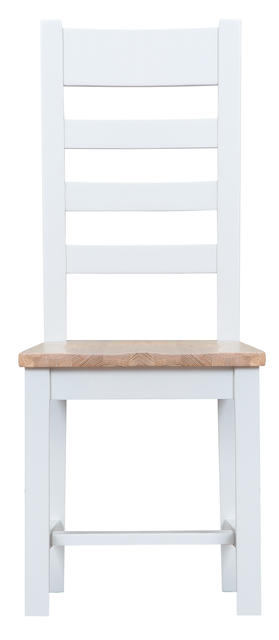 Verona White Ladder Back Chair with Wooden