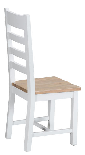 Verona White Ladder Back Chair with Wooden