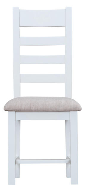 Verona White Ladder Back Chair with Fabric