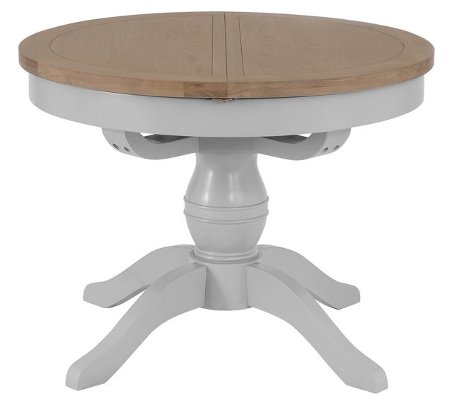 Verona Grey Round Butterfly Extending Dining Table