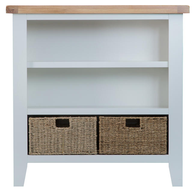 Verona Grey Small Wide Bookcase