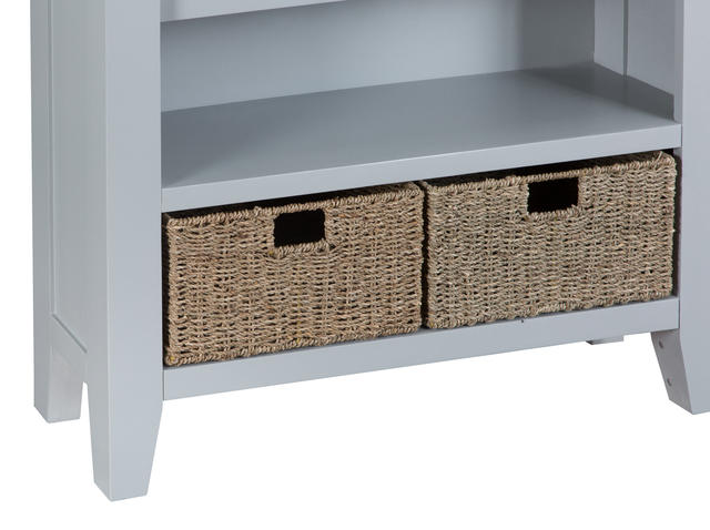 Verona Grey Small Wide Bookcase