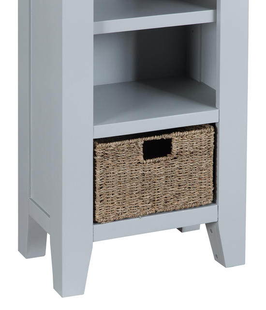 Verona Grey Small Narrow Bookcase