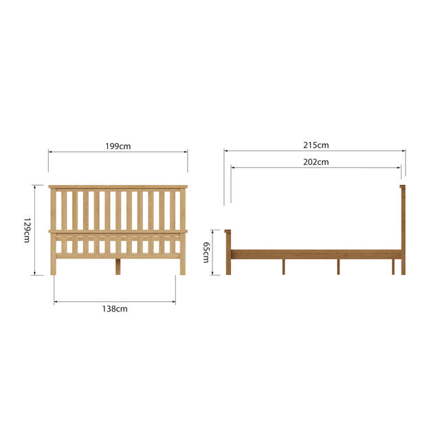 Roma 6' Bed Frame