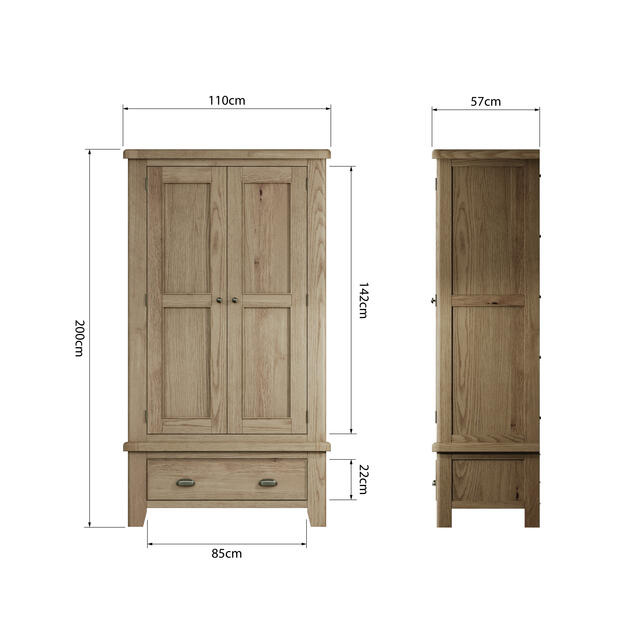 Sorrento 2 Door Wardrobe Sorrento 2 Door Wardrobe