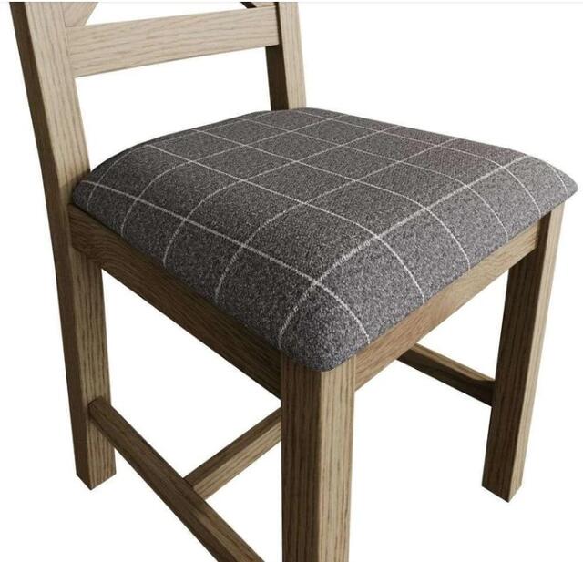 Sorrento Cross Back Dining Chair - Grey