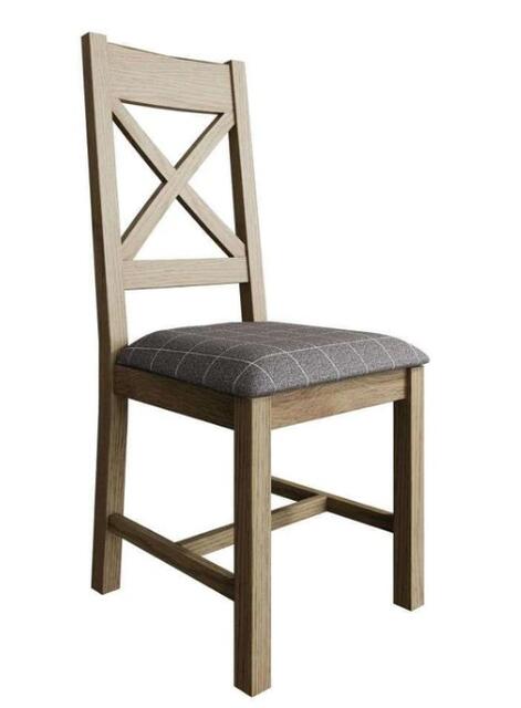 Sorrento Cross Back Dining Chair - Grey