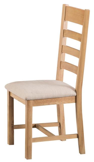 Roma Ladder Back Chair with Fabric Seat