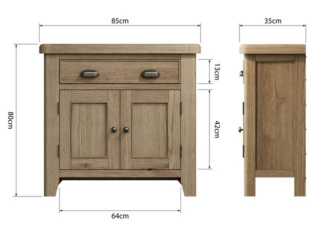 Sorrento 1 Drawer 2 Door Sideboard