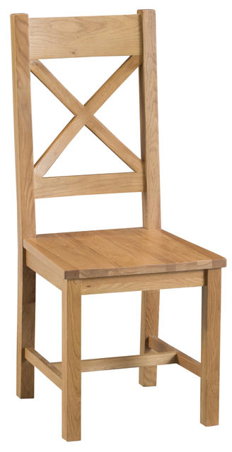 Roma Roma Cross Back Chair with Wooden Seat