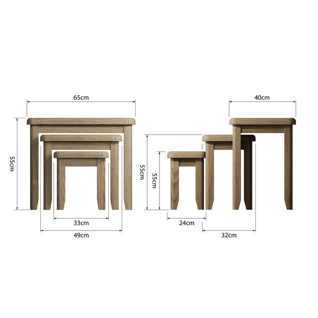Sorrento Nest of 3 Tables
