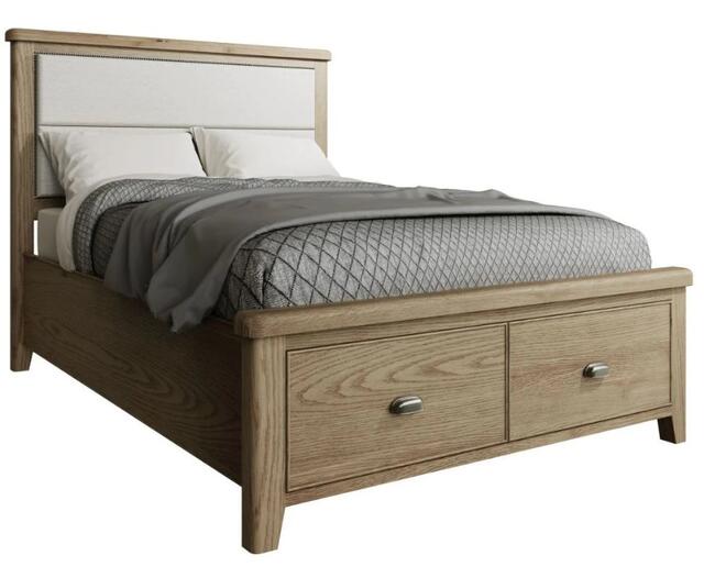 Sorrento 4'6 Bed with Drawers and Fabric Headboard