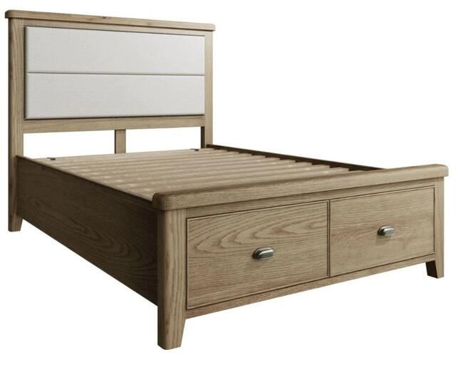 Sorrento 4'6 Bed with Drawers and Fabric Headboard