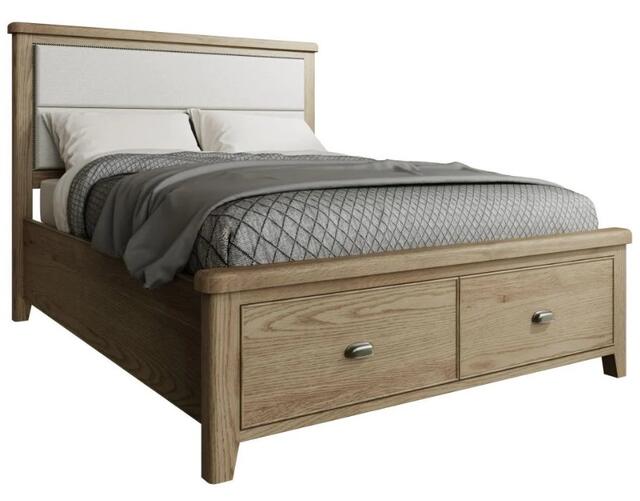 Sorrento 5' Bed with Drawers and Fabric Headboard