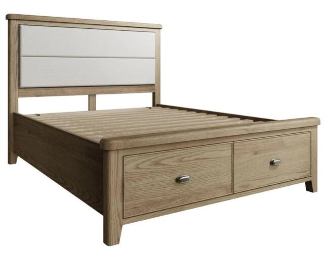 Sorrento 5' Bed with Drawers and Fabric Headboard