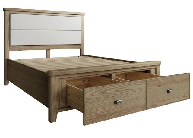 Sorrento 5' Bed with Drawers and Fabric Headboard