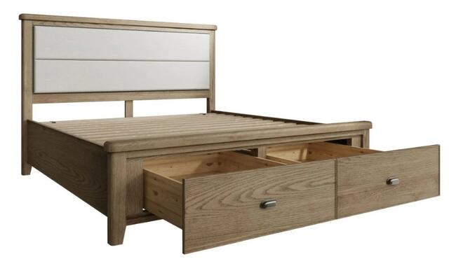 Sorrento 6' Bed with Drawers and Fabric Headboard