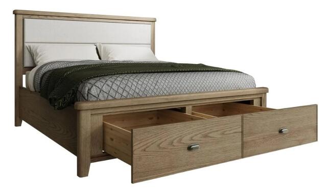 Sorrento 6' Bed with Drawers and Fabric Headboard