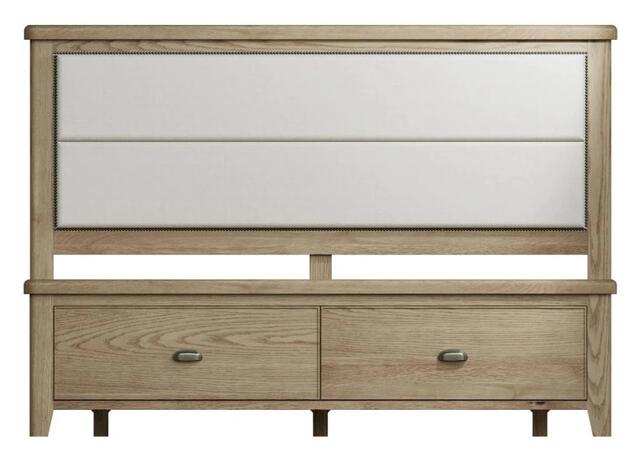 Sorrento 6' Bed with Drawers and Fabric Headboard