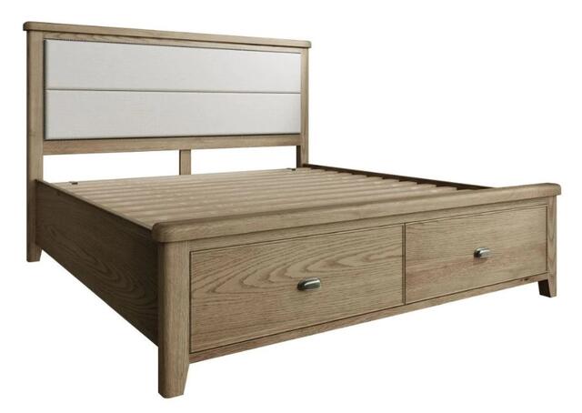 Sorrento 6' Bed with Drawers and Fabric Headboard