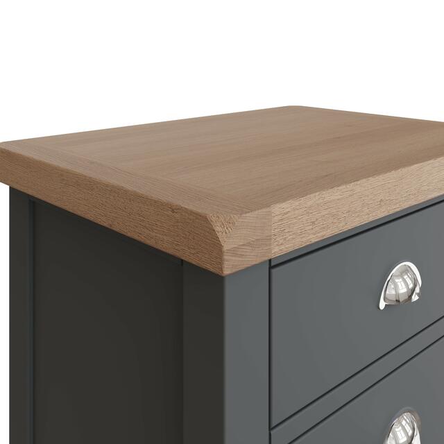 Verona Charcoal Extra Large Bedside Cabinet