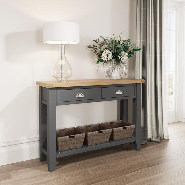 Verona Charcoal Large Console Table