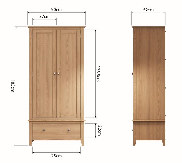 Rimini Large 2 Door Wardrobe Rimini Large 2 Door Wardrobe