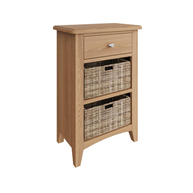 Rimini 1 Drawer 2 Wicker Basket Cabinet