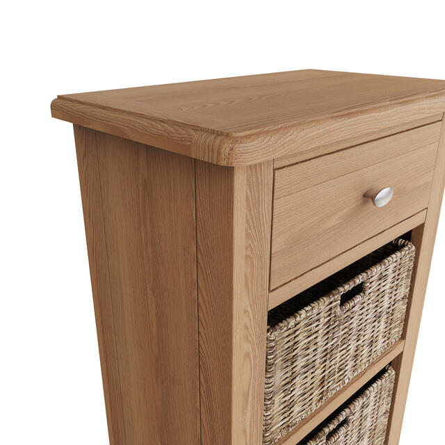 Rimini 1 Drawer 2 Wicker Basket Cabinet