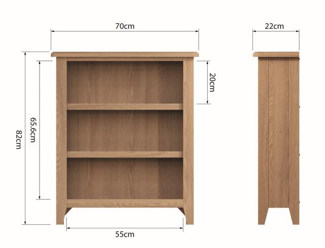 Rimini Small Wide Bookcase