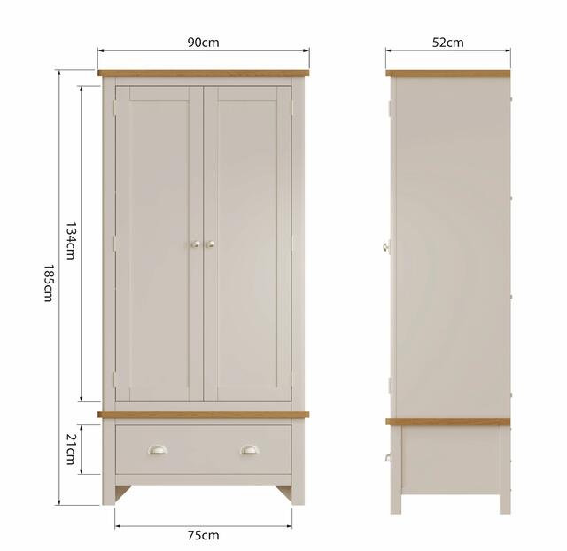 Palermo 2 Door 1 Drawer Wardrobe Palermo 2 Door 1 Drawer Wardrobe