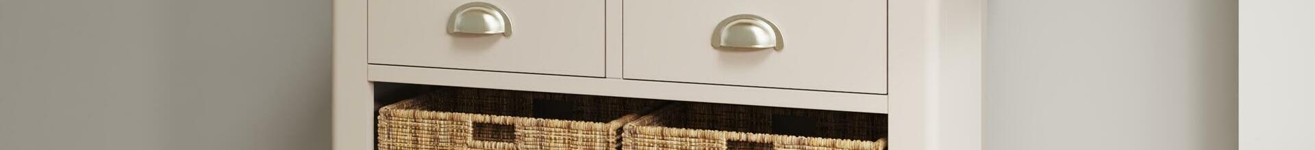 Palermo 2 Drawer 4 Wicker Basket Cabinet