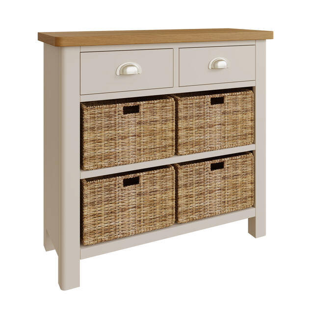 Palermo 2 Drawer 4 Wicker Basket Cabinet