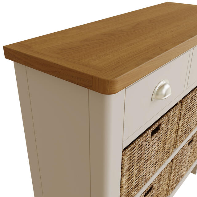Palermo 2 Drawer 4 Wicker Basket Cabinet