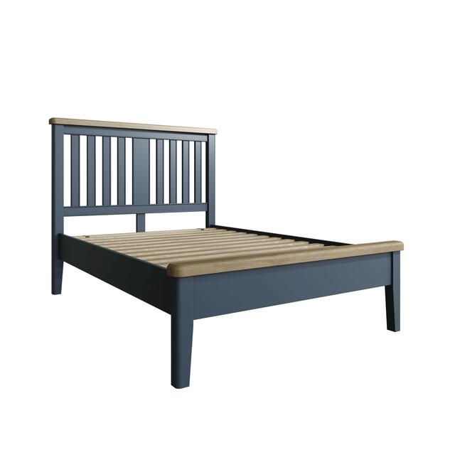 Sardinia 4'6 Bed Frame with Wooden Headboard and Low Footboard