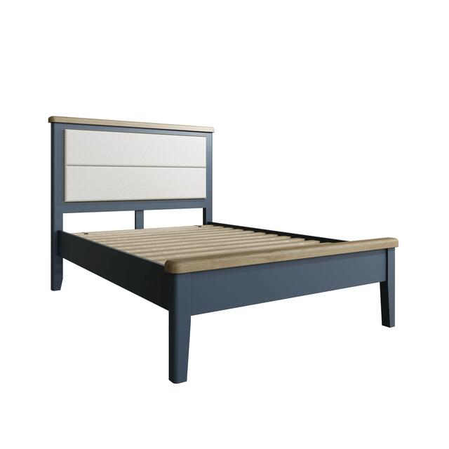 Sardinia 5' Bed Frame with Fabric Headboard and Low Footboard