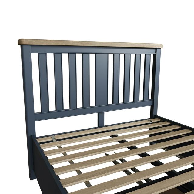 Sardinia 5' Bed Frame with Wooden Headboard and Drawer Footboard